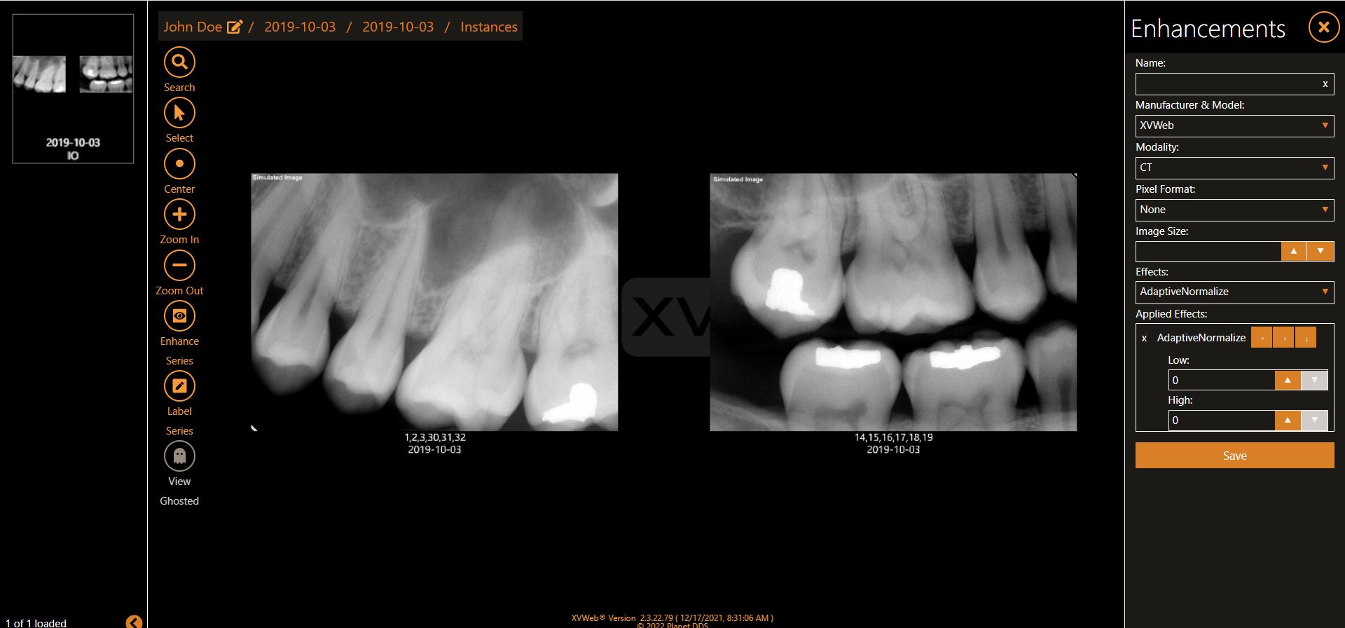 screenshot of Apteryx XVWeb